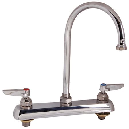 T&S Brass Faucet, 8"Deck , Gsnk, Leadfree B-1142